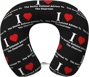 I Love The Senior Enlisted Advisor to The Chairman Neck Pillow Memory Foam U-Shaped Travel Neck Pillow for Airplanes Car Home