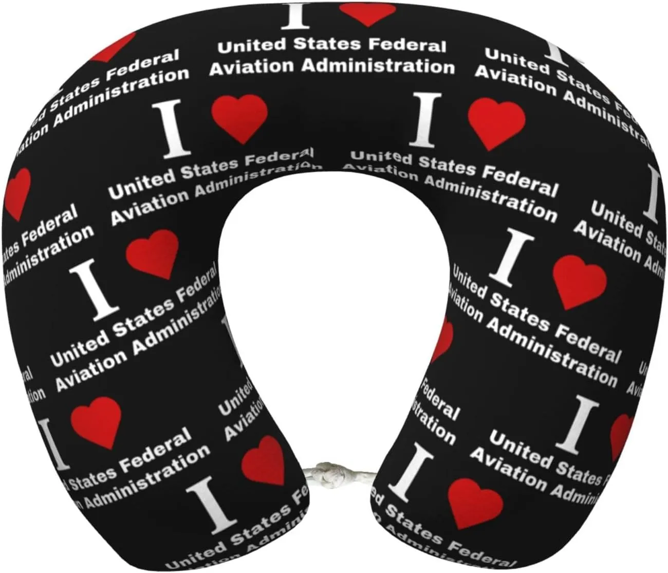 I Love United States Federal Aviation Administration Neck Pillow Memory Foam U-Shaped Travel Neck Pillow for Airplanes Car Home