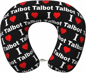 I Love Talbot Neck Pillow Memory Foam U-Shaped Travel Neck Pillow for Airplanes Car Home