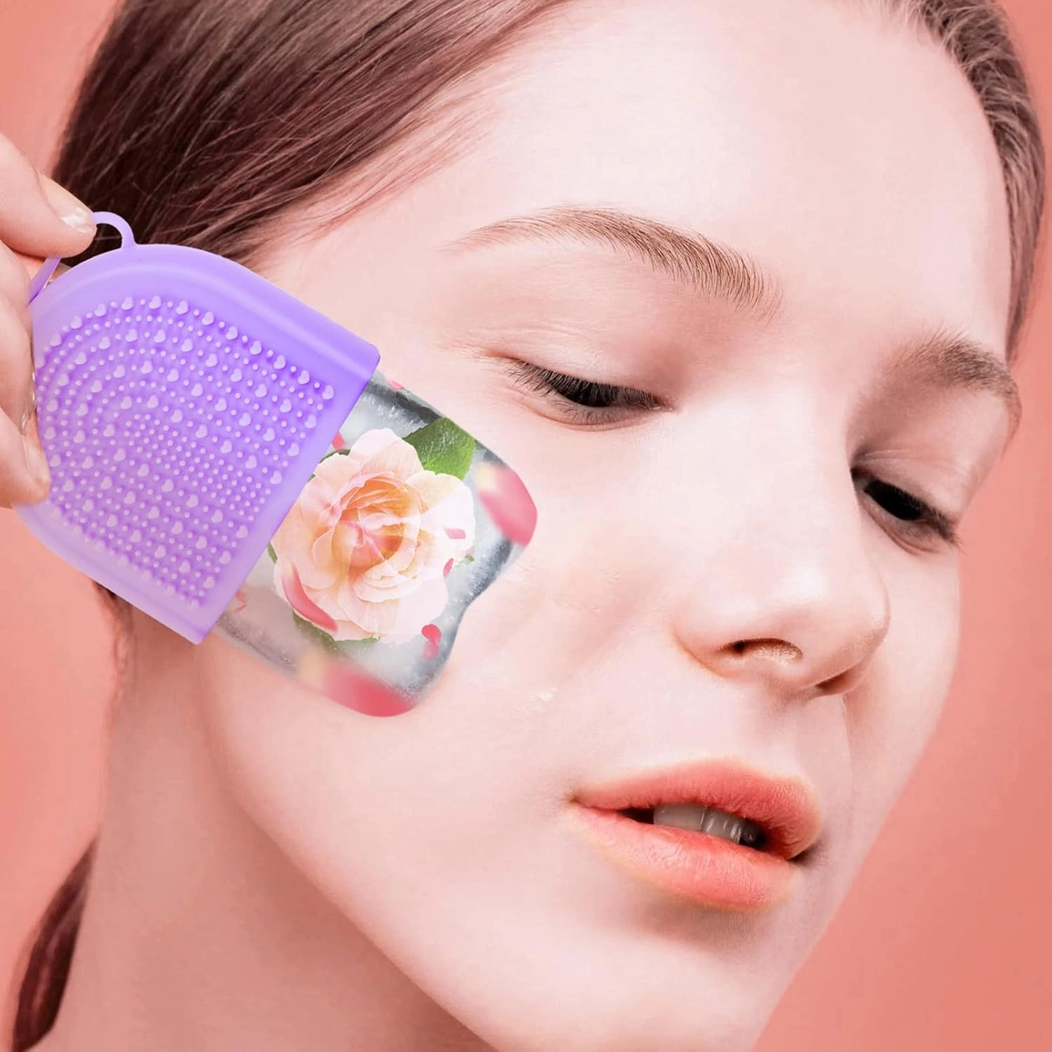 Ice Cube Roller for Face Face Roller Skin Massage Silicone Portable Beauty Tool
