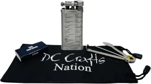 IM Corona Old Boy Pipe Lighter - Includes DC Crafts Pipe Bag, Czech Pipe Tool, & 5 Pack of Flints - (Pewter with Classic Pipe Shades)