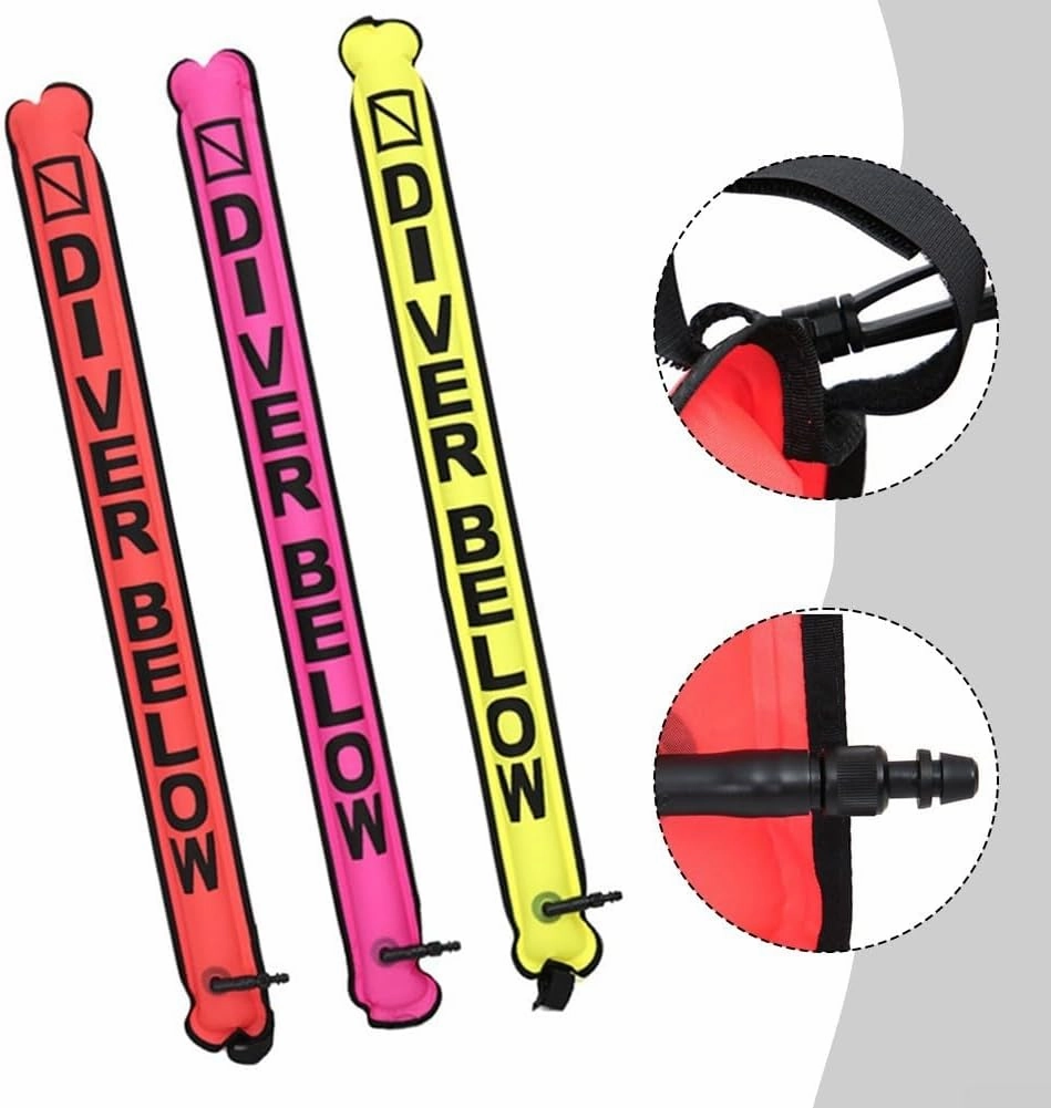 Inflatable SMB The For Underwater Signal Tool for Safe Diving Experiences (Pink)