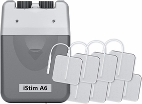 iStim A6 Analog Rechargeable Dual Channel TENS Unit/TENS Device/TENS Machine - for Pain Relief/Pain Control and Management - 3 Modes and Easy to Use (Including Electrode Pads)
