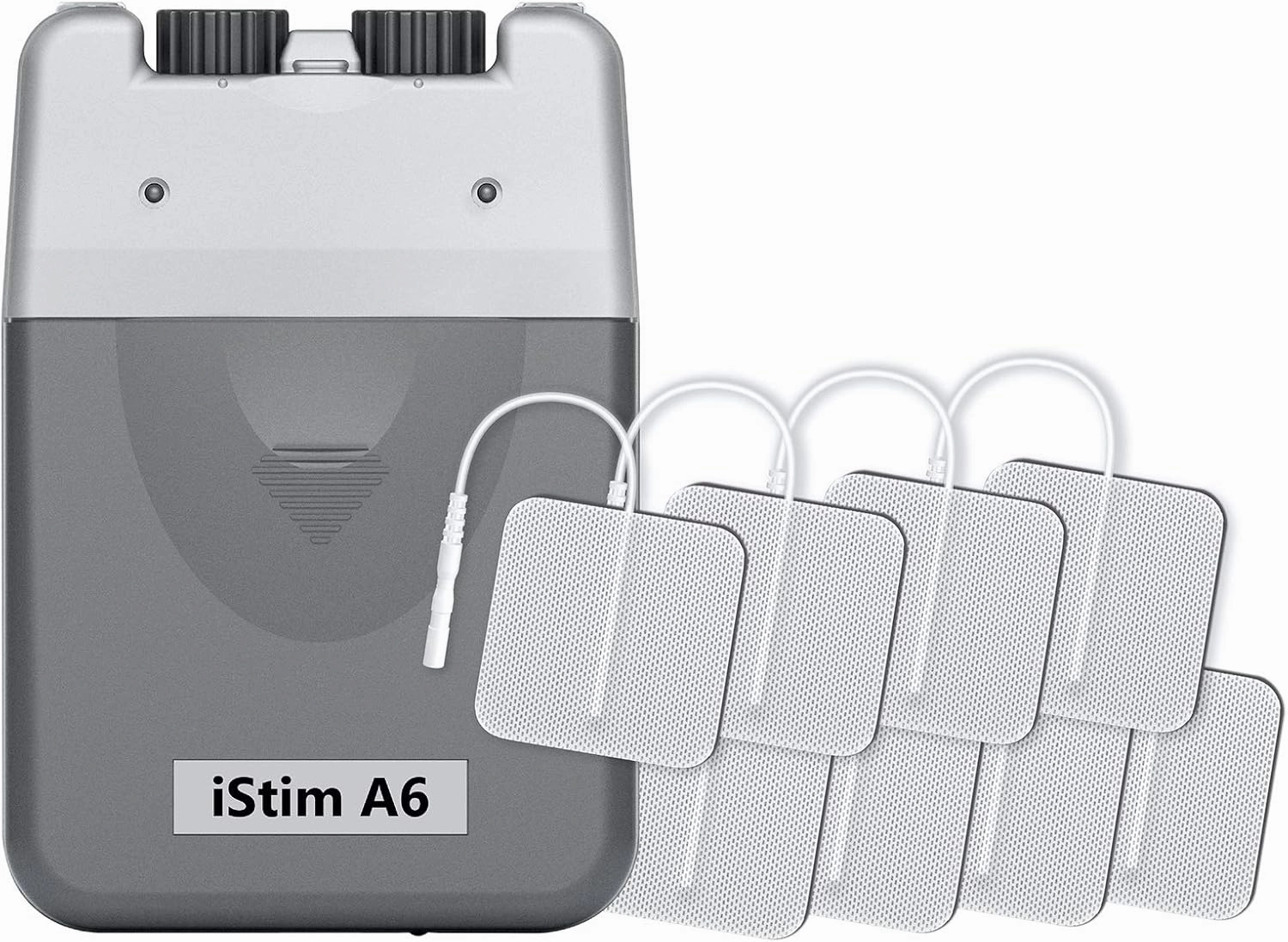 iStim A6 Analog Rechargeable Dual Channel TENS Unit/TENS Device/TENS Machine - for Pain Relief/Pain Control and Management - 3 Modes and Easy to Use (Including Electrode Pads)