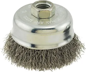 IVY Classic 38910 3-Inch x 5/8-Inch-11 Arbor, Stainless Steel Crimped Wire Cup Brush - 0.012-Inch Coarse, 1/Card