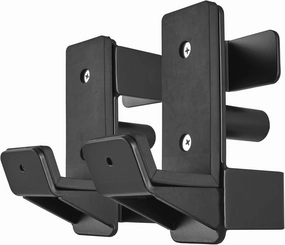 J Hooks for 2" x 2" Power Rack, Rubber Pad J-Hook for Power Cage, Bottom Reinforced Steel J Cups for Squat Rack, Heavy Duty Barbell Holder, Black