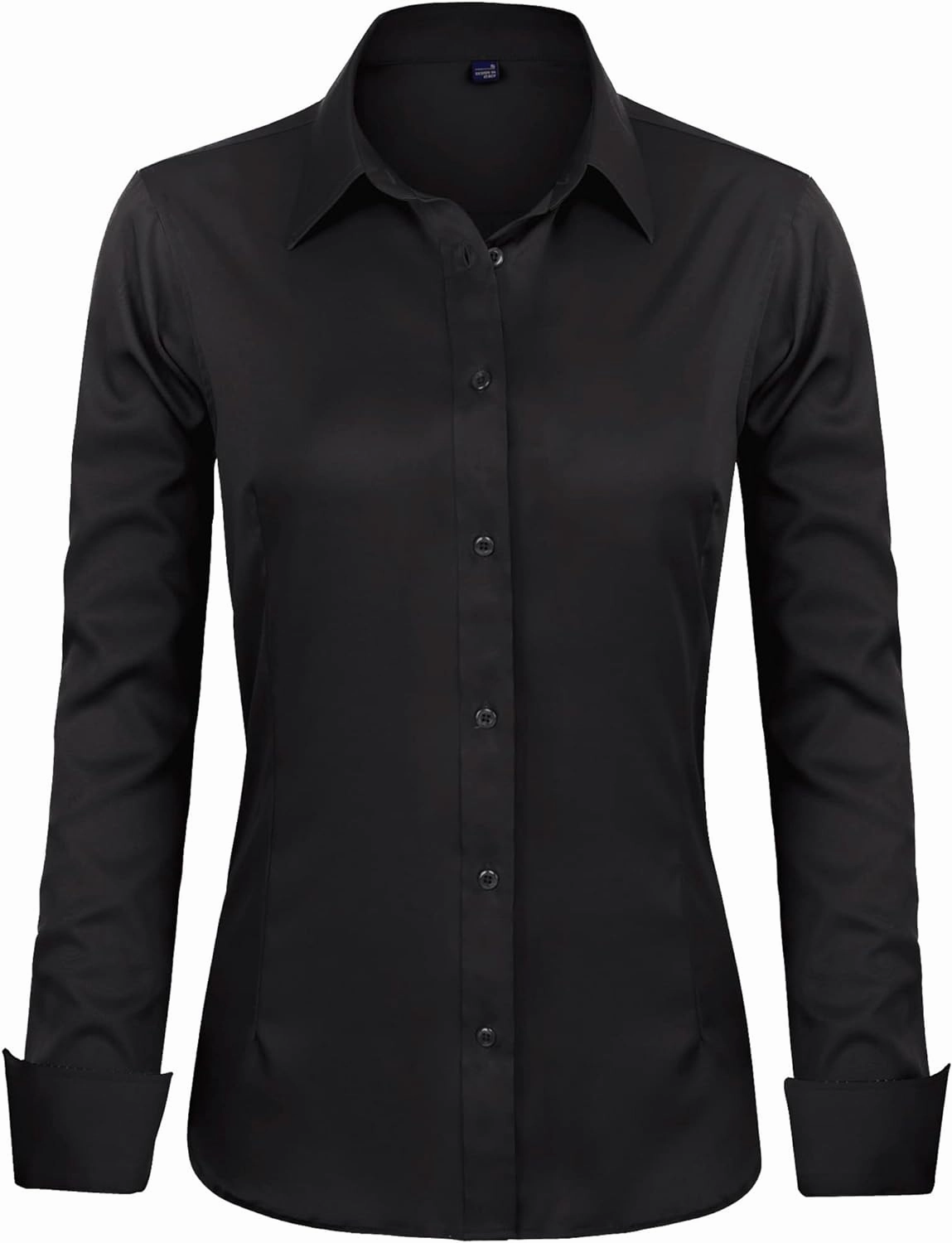 J.VER Womens Dress Shirts Long Sleeve Button Down Shirts Wrinkle-Free Solid Work Blouse