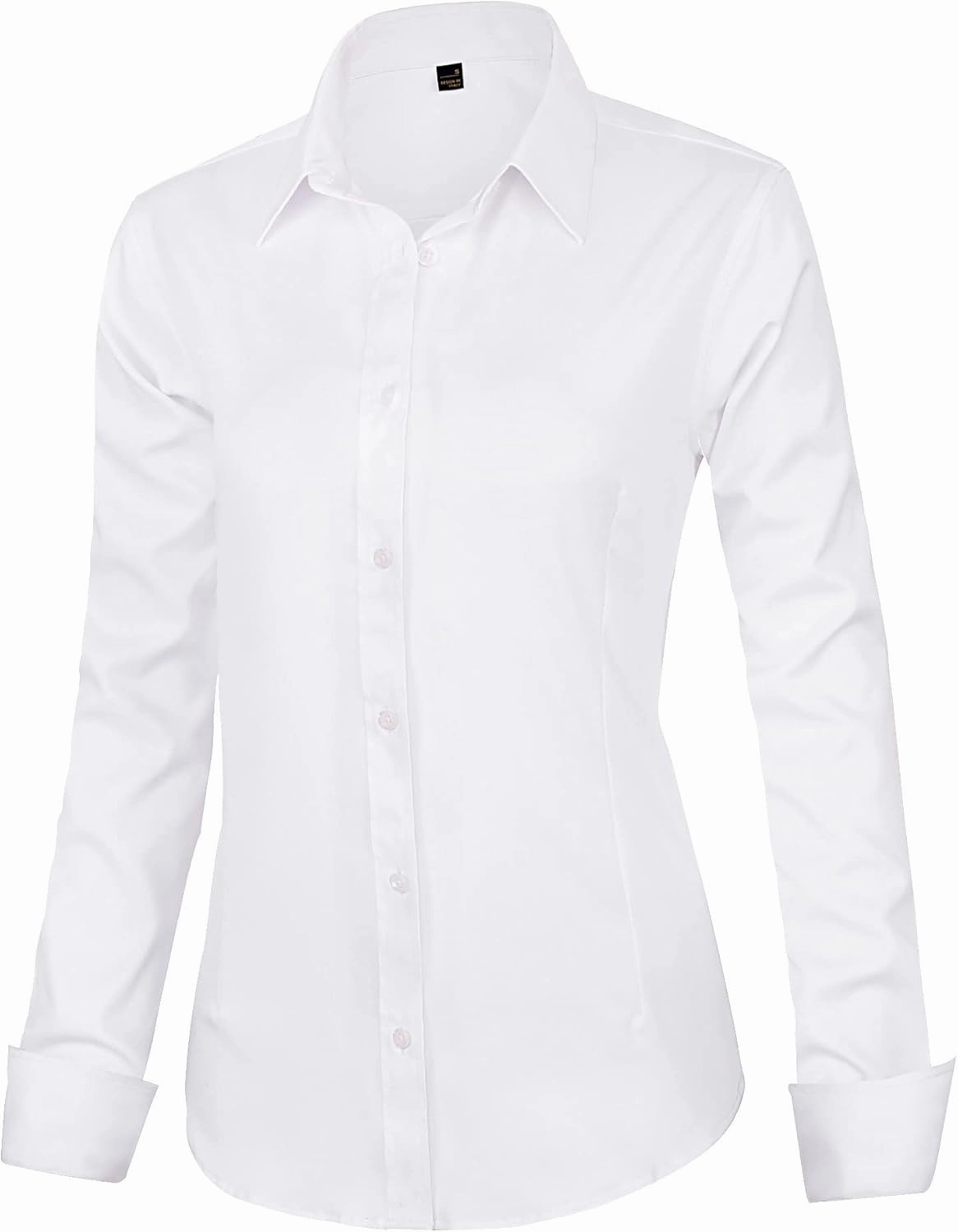 J.VER Womens Dress Shirts Long Sleeve Button Down Shirts Wrinkle-Free Solid Work Blouse