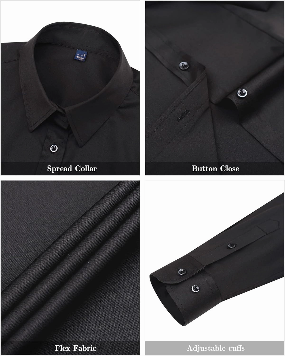 J.VER Womens Dress Shirts Long Sleeve Button Down Shirts Wrinkle-Free Solid Work Blouse