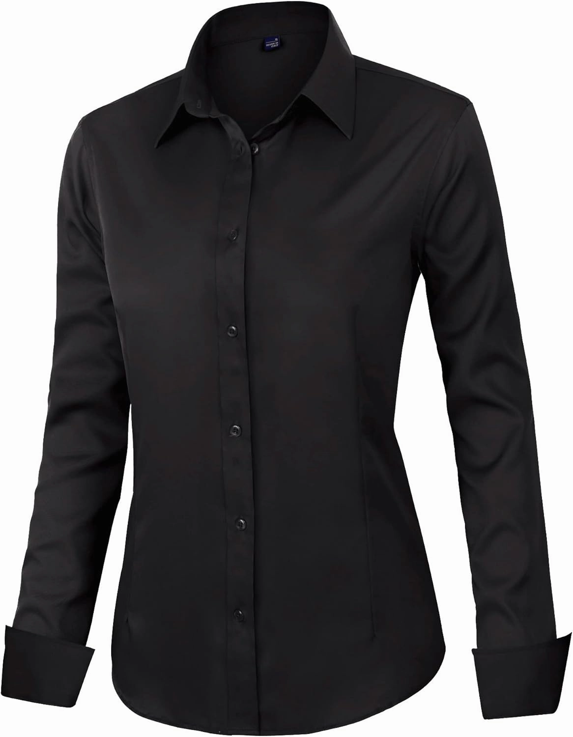 J.VER Womens Dress Shirts Long Sleeve Button Down Shirts Wrinkle-Free Solid Work Blouse