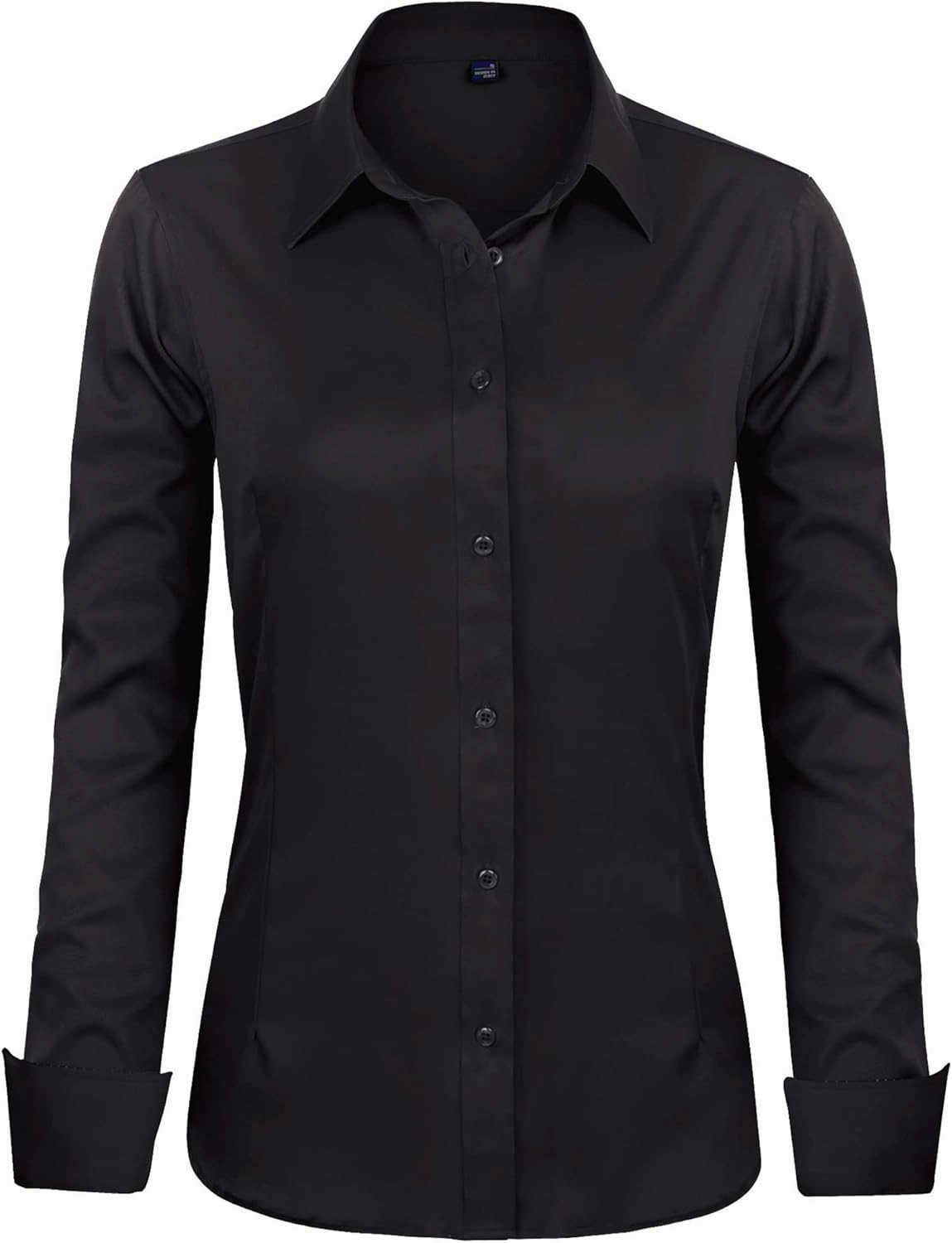J.VER Womens Dress Shirts Long Sleeve Button Down Shirts Wrinkle-Free Solid Work Blouse