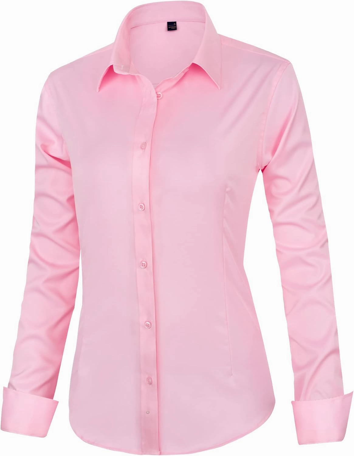 J.VER Womens Dress Shirts Long Sleeve Button Down Shirts Wrinkle-Free Solid Work Blouse
