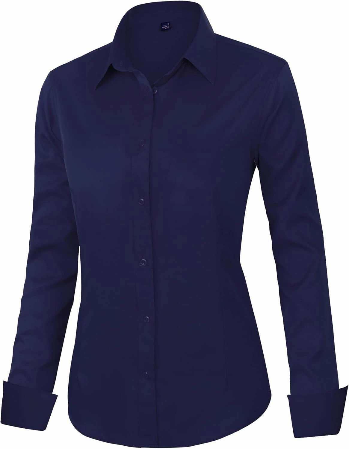 J.VER Womens Dress Shirts Long Sleeve Button Down Shirts Wrinkle-Free Solid Work Blouse