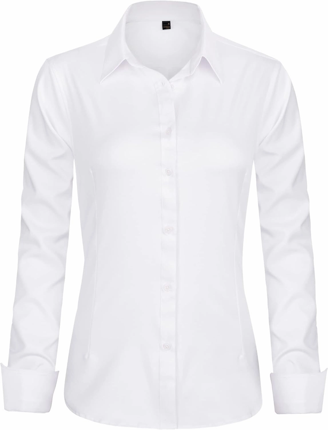 J.VER Womens Dress Shirts Long Sleeve Button Down Shirts Wrinkle-Free Solid Work Blouse