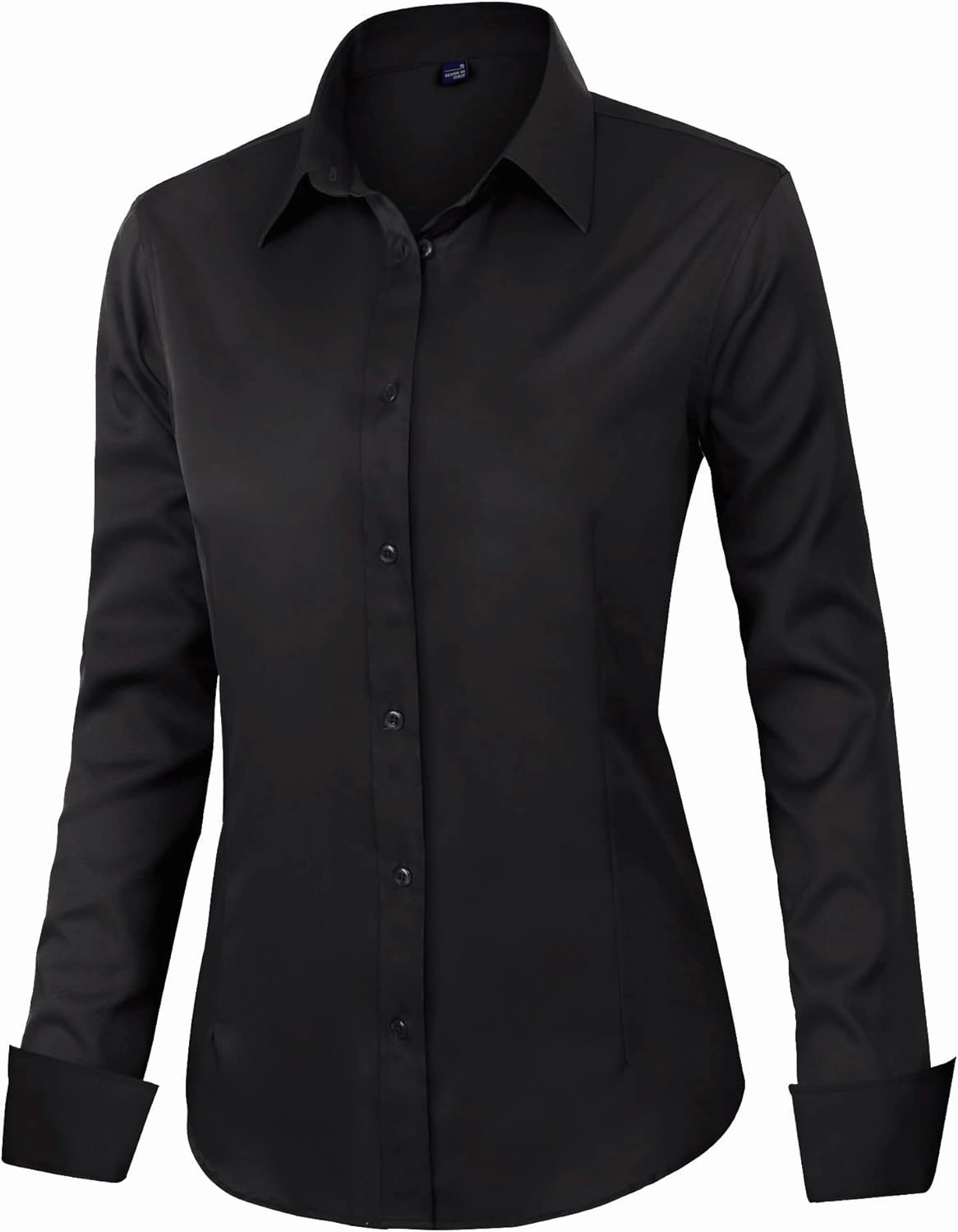 J.VER Womens Dress Shirts Long Sleeve Button Down Shirts Wrinkle-Free Solid Work Blouse