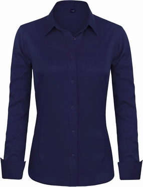 J.VER Womens Dress Shirts Long Sleeve Button Down Shirts Wrinkle-Free Solid Work Blouse