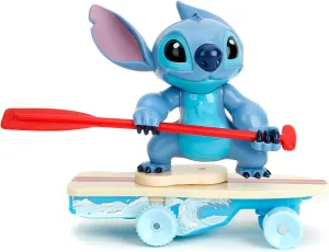 Jada Radio Control Stitch with Surfboard - 2.4 GHz - Straight Forward and Reverse Curve - 1 Channel - Integrated Figure - for Children from 3 Years - 25 cm - (253074009)