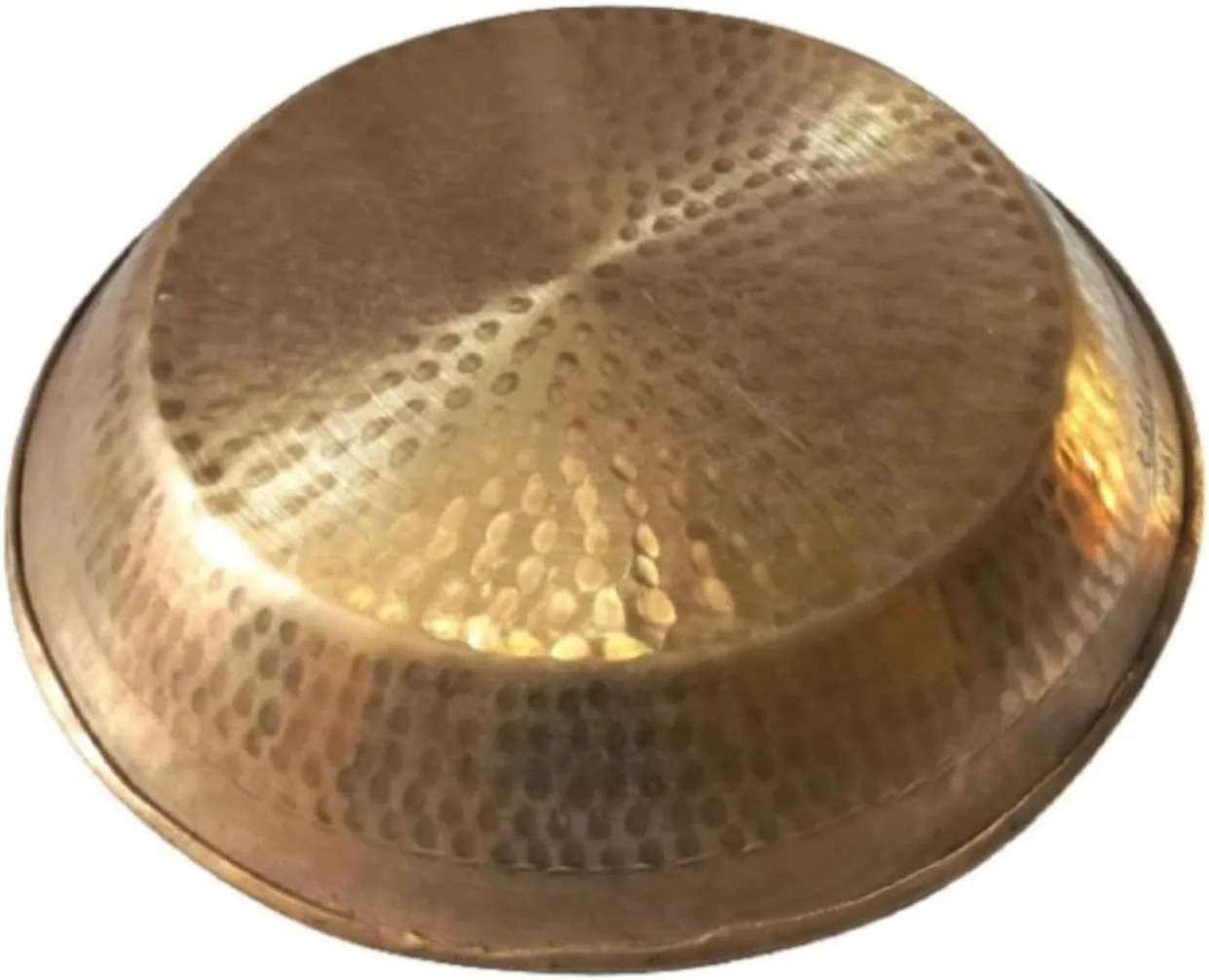 jewellary hub Traditional Indian Pure Brass Paraat For Kneading and Mixing Dough | Peetal Kneading Thaal (Brass, 13 Inches)