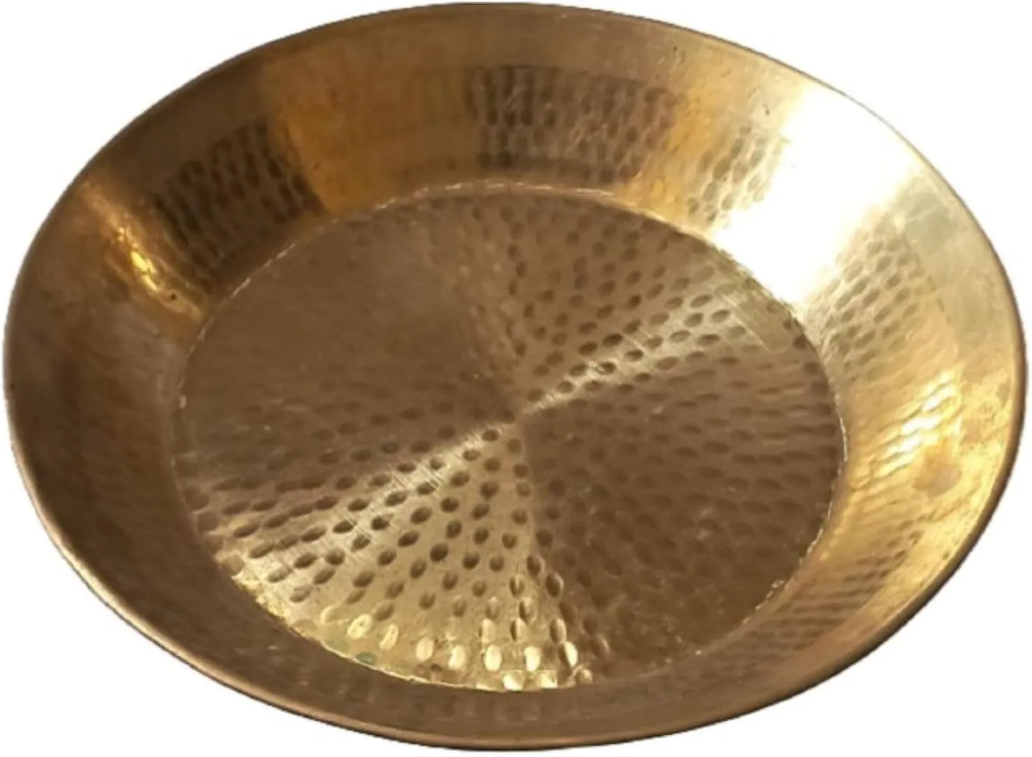 jewellary hub Traditional Indian Pure Brass Paraat For Kneading and Mixing Dough | Peetal Kneading Thaal (Brass, 13 Inches)