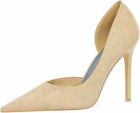 JOEupin Women Sexy Suede Pointed Toe Pumps High Heels Stilettos Prom Daily Classic Shoes