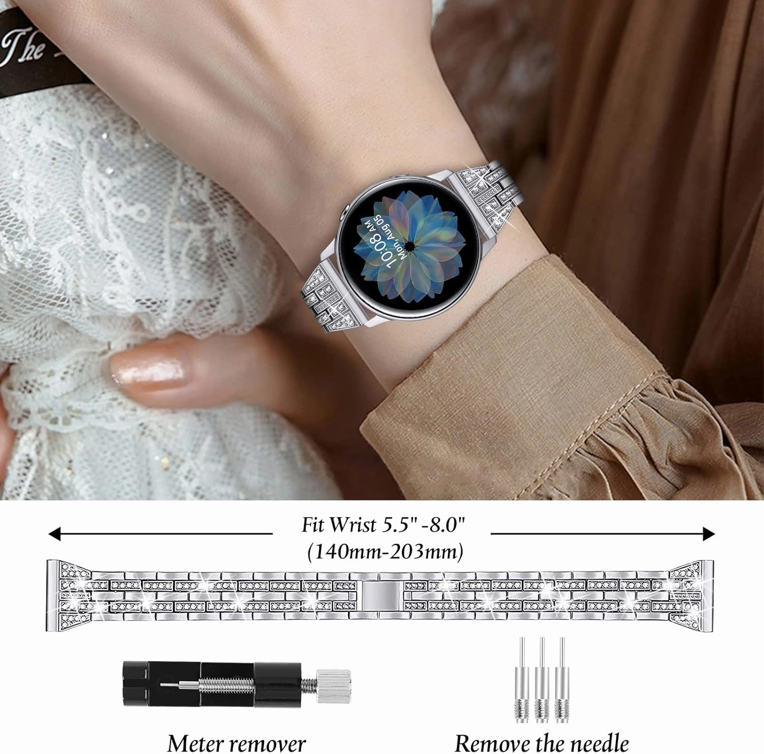 JOYOZY Women Girls Stylish Bands Compatible with Galaxy Watch 6/5/4/FE/7 40mm 44mm/Classic 42mm 43mm 46mm 47mm/Galaxy Watch Active 40mm/Active 2 40mm 44mm/Galaxy Watch 3 41mm/Garmin Vivoactive 3