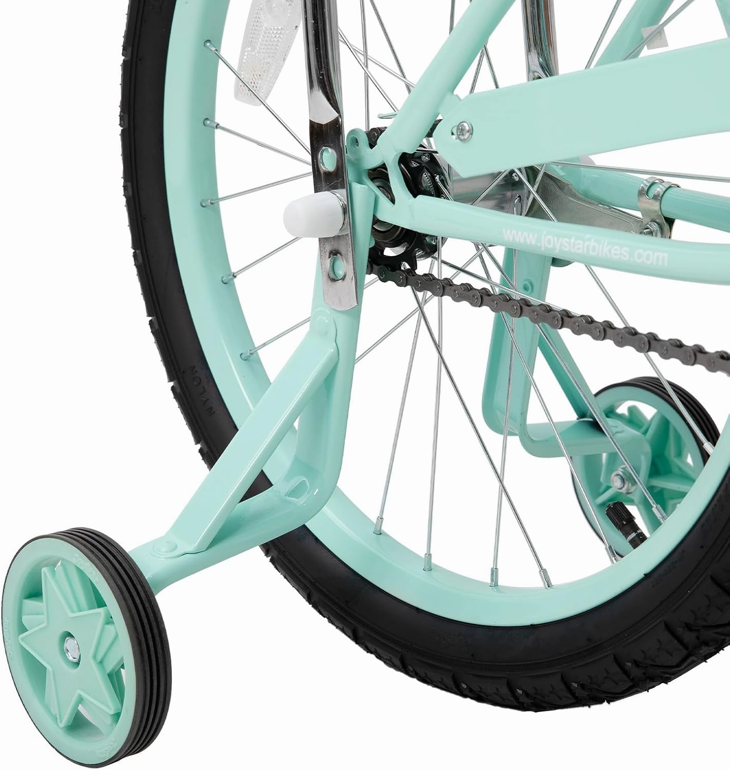 JOYSTAR 20 Inch Kids Bike with Training Wheels & Banana Seat, for Girls Ages 7 and Up, Kids' Lowrider Bicycle with Front Handbrake and Coaster Brakes, High Rise Handlebar - Multi Color