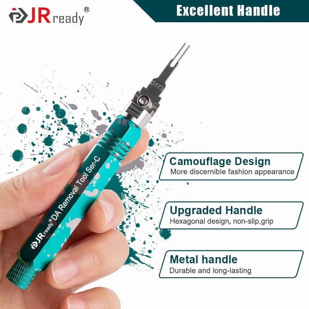 JRready ST5255-05 Pin Extractor Tool Kit Terminal Removal Tool with 5PCS Replacement Tips for Molex Mini-Fit Jr. Micro-Fit 3.0 3P/4P PC Fan, AMP Micro Mate-N-Lok Series Connectors