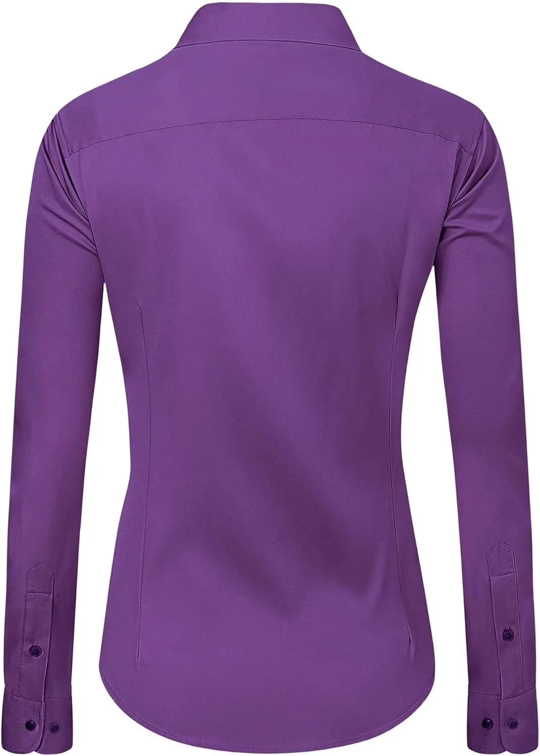 J.VER Womens Dress Shirts Long Sleeve Button Down Shirts Wrinkle-Free Solid Work Blouse