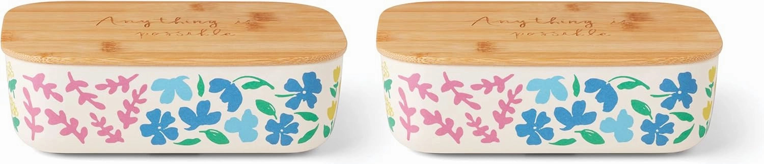 kate spade new york Floral Fields Container With Lid, Set of 2