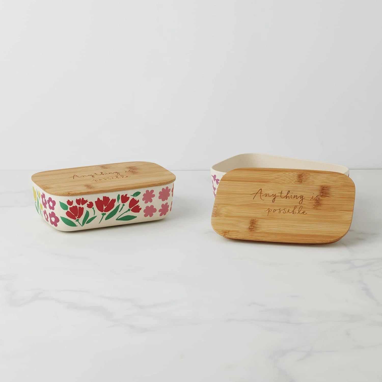 kate spade new york Floral Fields Container With Lid, Set of 2