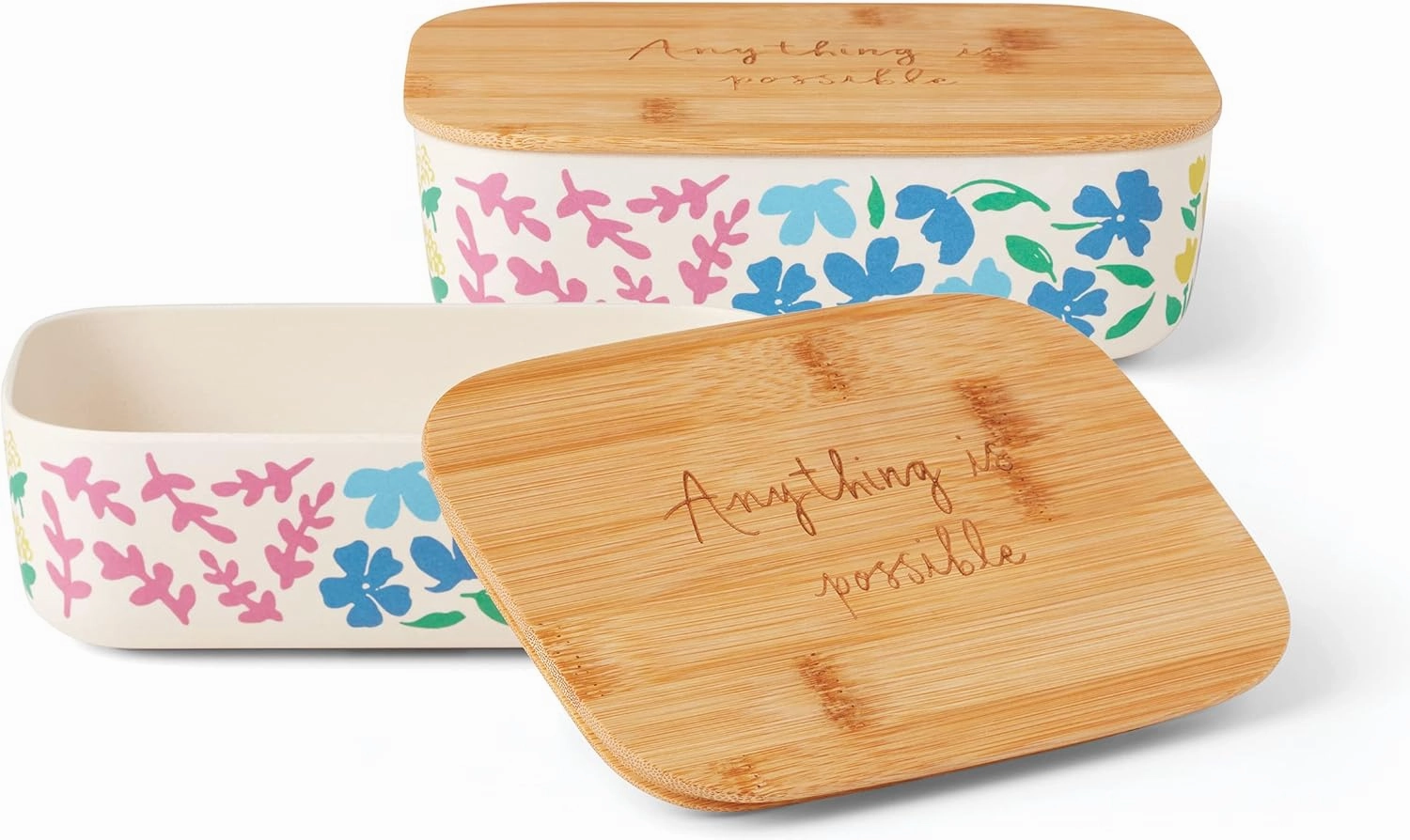 kate spade new york Floral Fields Container With Lid, Set of 2