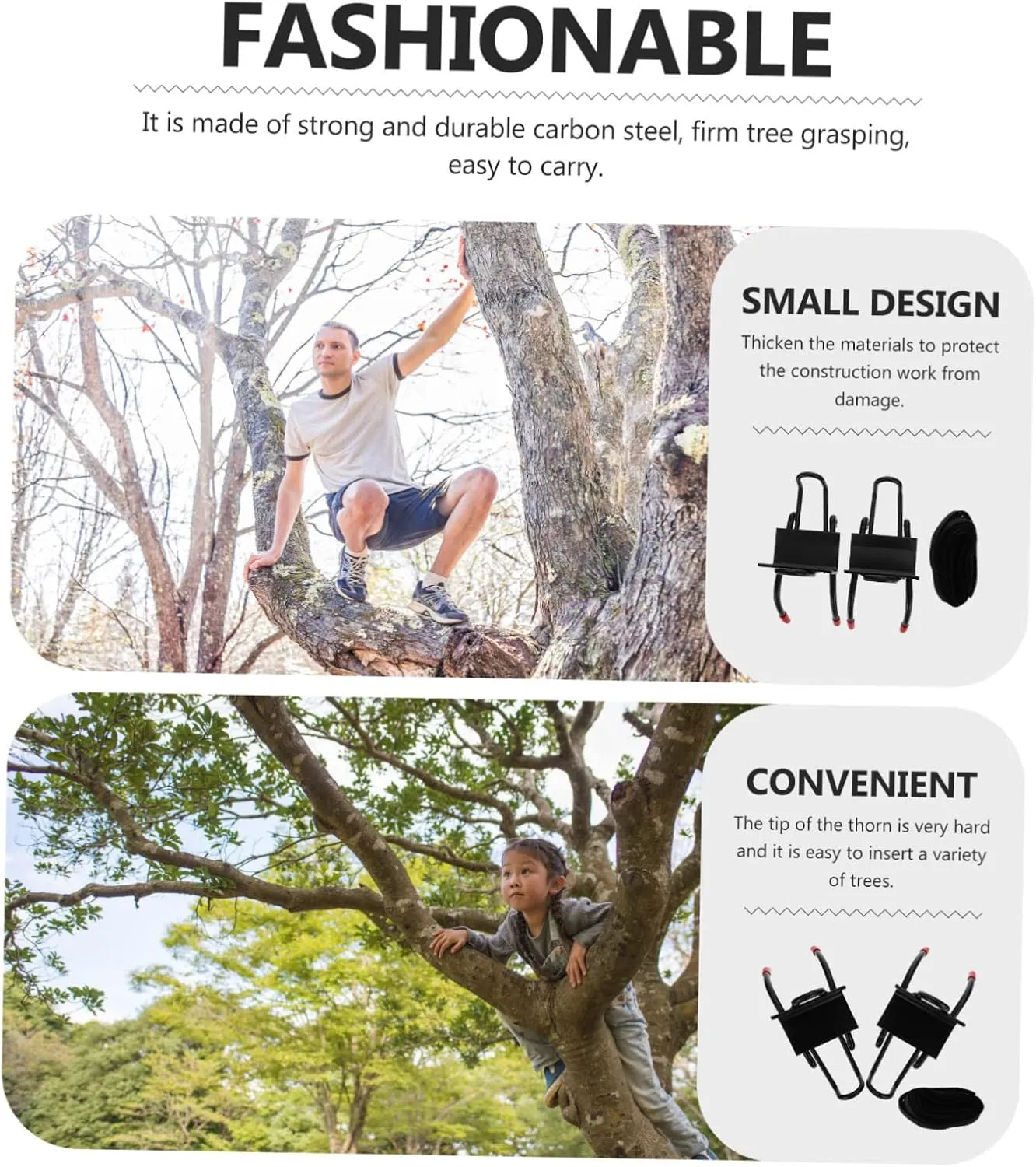 KICHOUSE 1 Set Tree Climbing Tool Pole Climbing Equipment Pole Climbing Gear Pole Climbing Spikes Tree Climbing