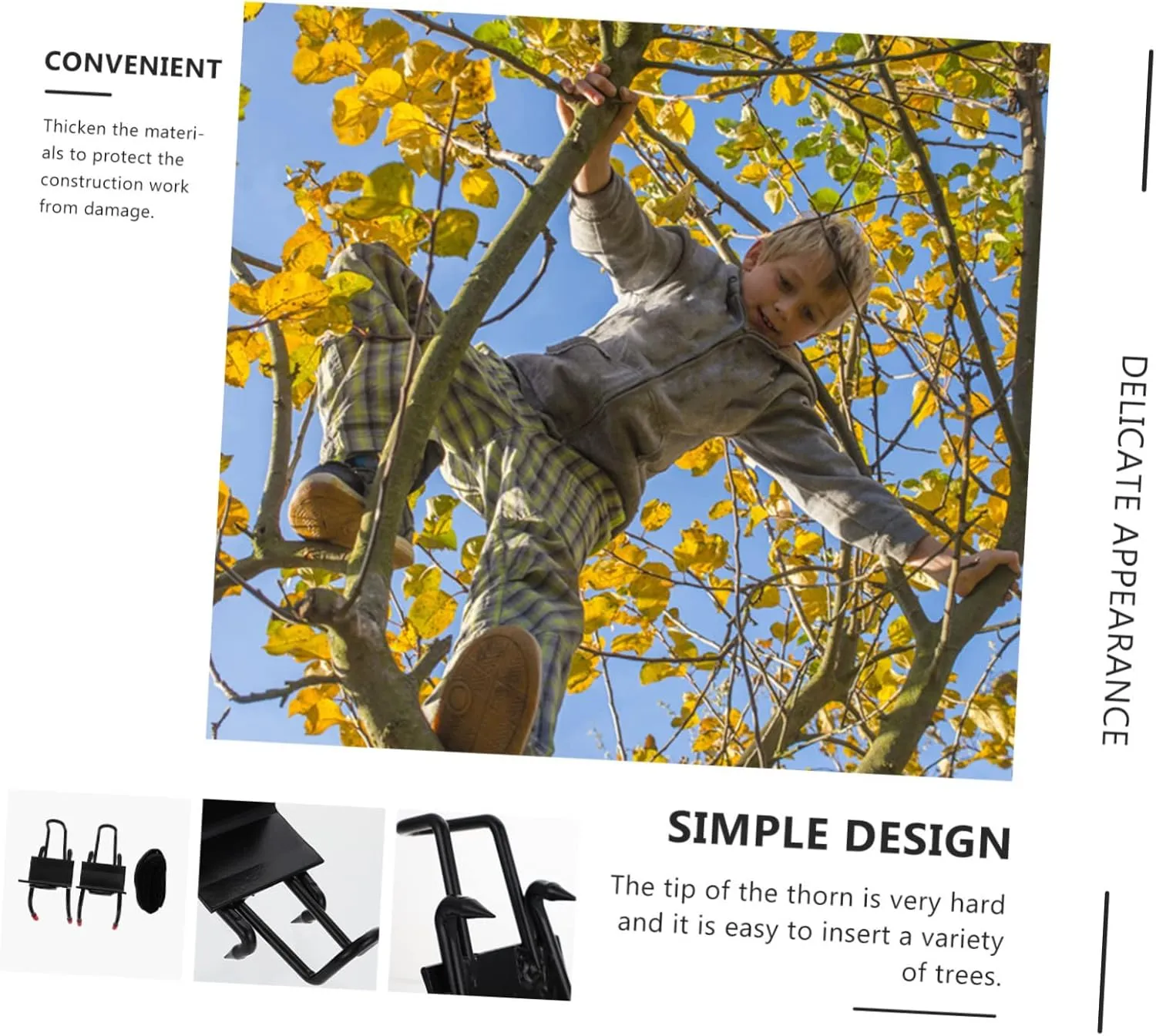 KICHOUSE 1 Set Tree Climbing Tool Pole Climbing Equipment Pole Climbing Gear Pole Climbing Spikes Tree Climbing