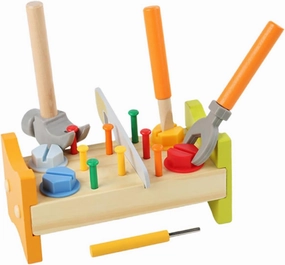 KICHOUSE 1Set Pounding Peg Workbench for Educational Hammer Playset for Safe Wooden Materials Design Engaging Activity