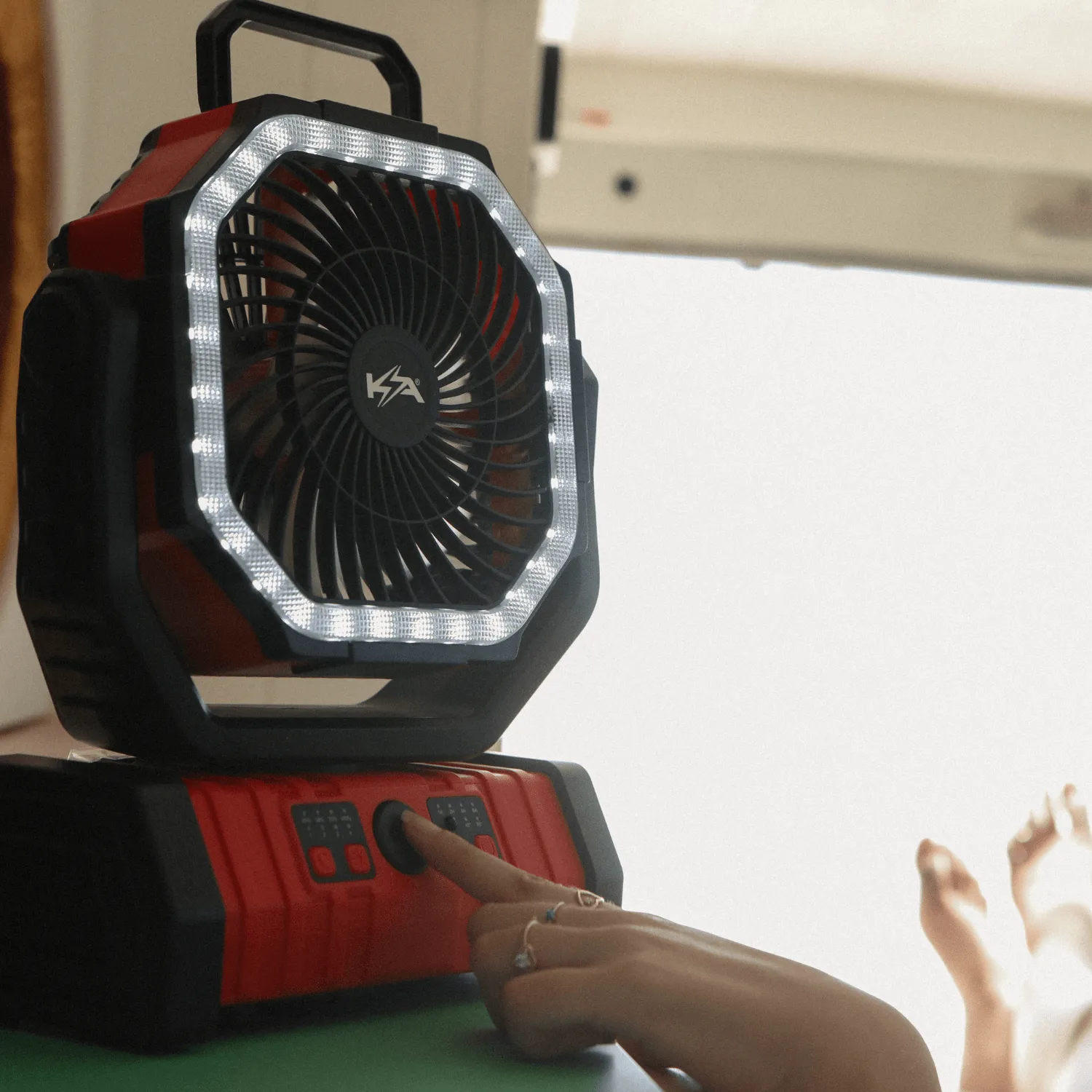 KickAss Fan with LED Light & Power Bank