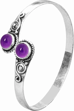 Kirti Gems Crystal Silver Bracelet for Women, Adjustable set with Natural Gemstones Silver Plated Jewelry