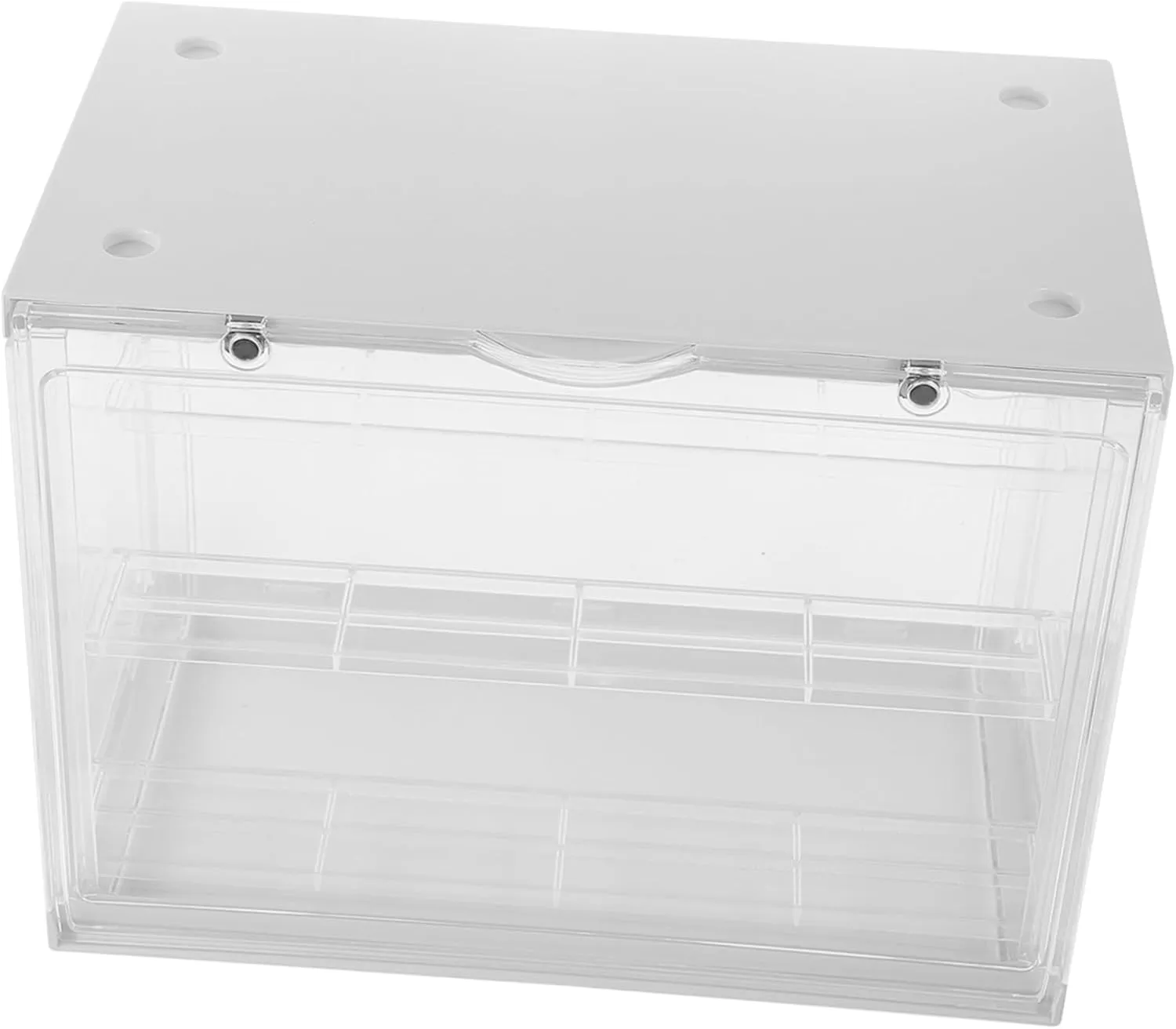 Kisangel Transparent Model Display Box for Action Figures Dolls Stacking Storage Case High Transparency Lightweight for Collectibles Easy Access Organization
