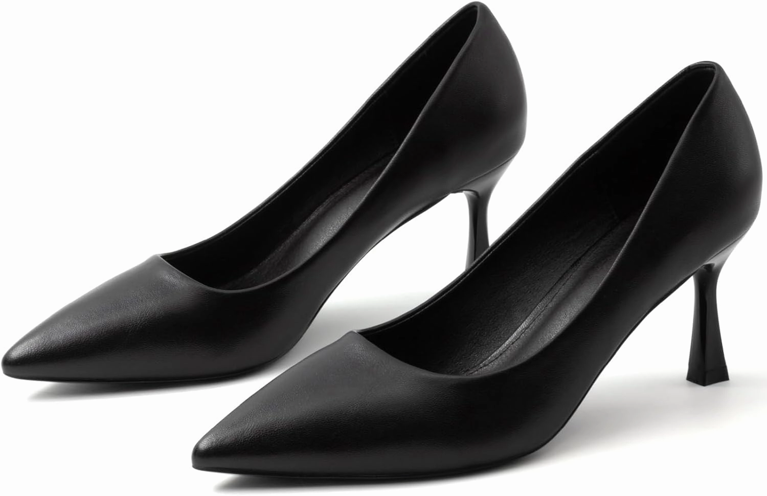 Kitten Heels Pumps Women Pointed Closed Toe Pumps Shoes for Work Wedding Party Slip-On Pumps Shoes for Lady Size 6-10