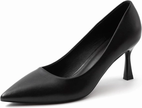 Kitten Heels Pumps Women Pointed Closed Toe Pumps Shoes for Work Wedding Party Slip-On Pumps Shoes for Lady Size 6-10