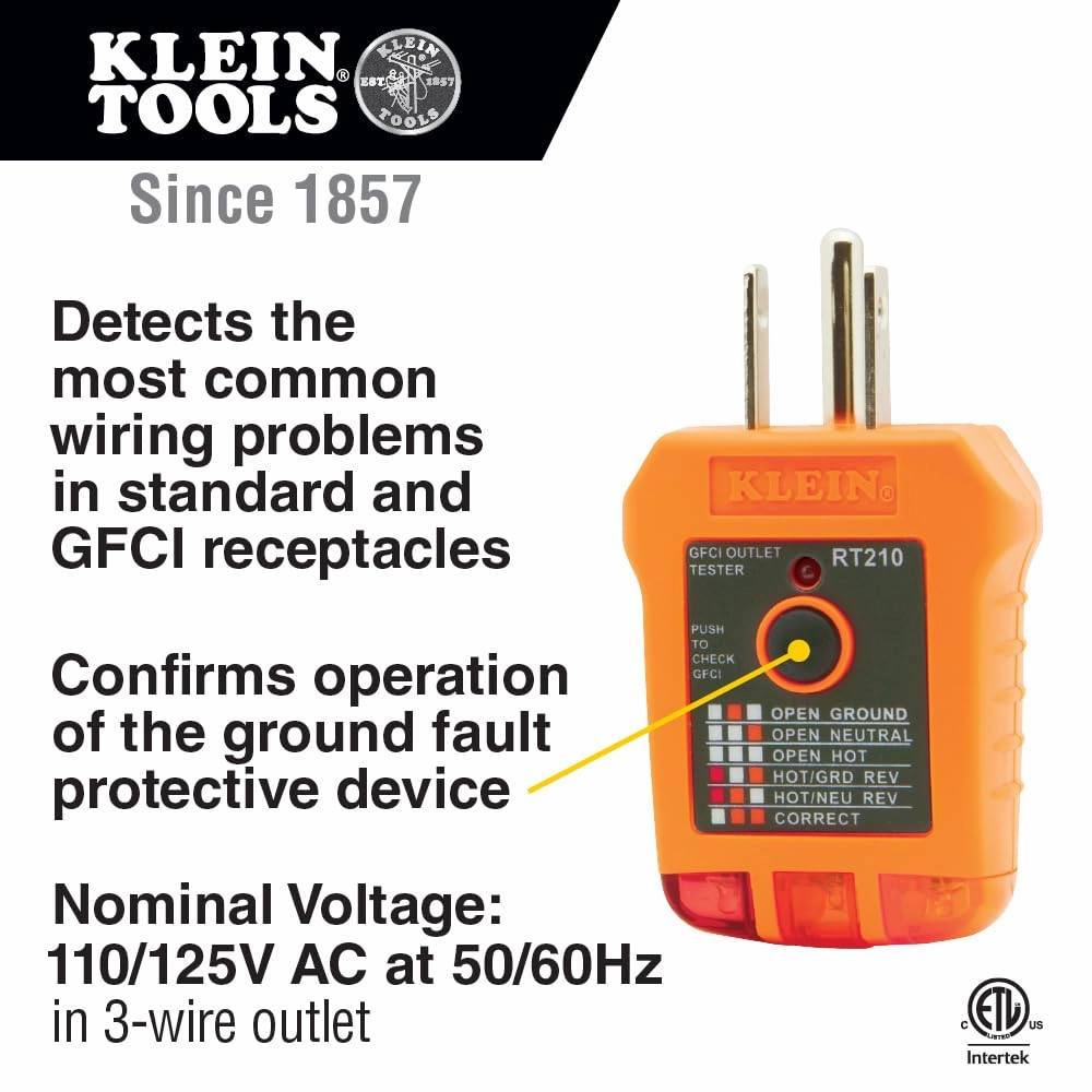 Klein Tools 80023P Tool Set, Home Inspector Tool Kit with Digital Moisture Meter, Non-Contact Voltage Tester, GFCI Outlet Tester, 3-Piece
