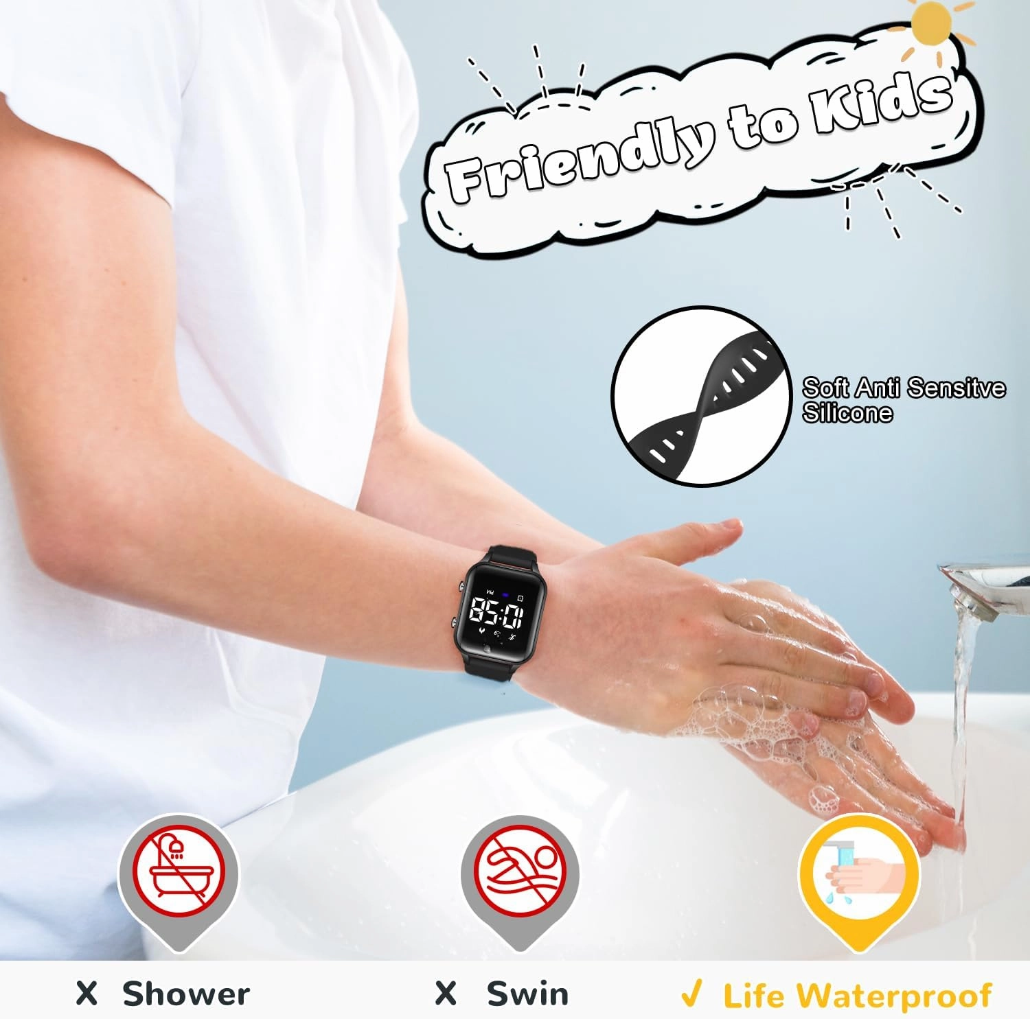 L LAVAREDO Waterproof Kids Digital Watches for Boys Girls,Sport Watch with Pedometer Stopwatch Vibration Alarm for Ages 5-13,No App Fitness Tracker Watch for Kids Teens Birthday Christmas Gifts