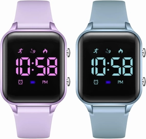 L LAVAREDO Waterproof Kids Digital Watches for Boys Girls,Sport Watch with Pedometer Stopwatch Vibration Alarm for Ages 5-13,No App Fitness Tracker Watch for Kids Teens Birthday