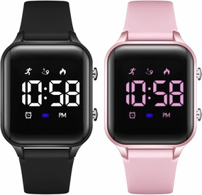 L LAVAREDO Waterproof Kids Digital Watches for Boys Girls,Sport Watch with Pedometer Stopwatch Vibration Alarm for Ages 5-13,No App Fitness Tracker Watch for Kids Teens Birthday
