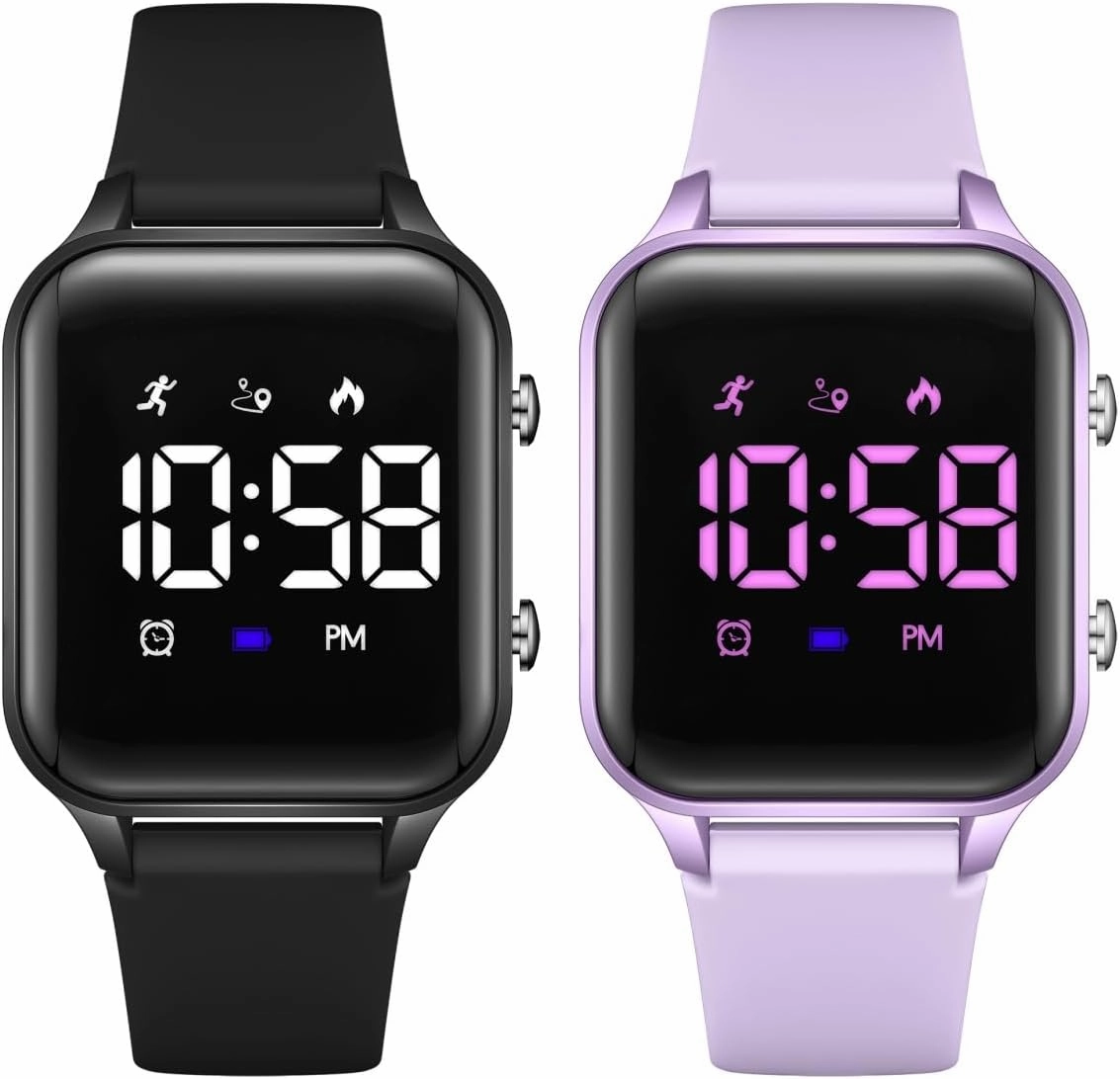 L LAVAREDO Waterproof Kids Digital Watches for Boys Girls,Sport Watch with Pedometer Stopwatch Vibration Alarm for Ages 5-13,No App Fitness Tracker Watch for Kids Teens Birthday
