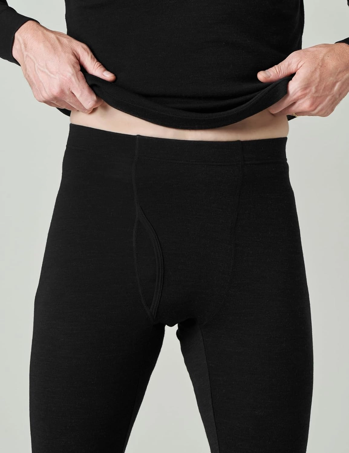 LAPASA Men's 100% Merino Wool Base Layer Set Lightweight Midweight Thermal Underwear Activewear Long John Top Bottom M31/M126