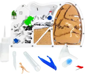 Large Sand Ant Farm Castle,Ant Habitat with Dinosaur Digging to Study Ant Colony Ecosystem Behavior,Science Educational Gift for Kids（Yellow）