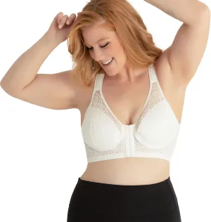 LEADING LADY, The Nora, Front-Closure Bra for Women, Lace Design, All Day Support, Wireless Band, Padded Cups, Mesh Back