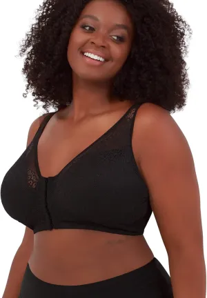 LEADING LADY, The Nora, Front-Closure Bra for Women, Lace Design, All Day Support, Wireless Band, Padded Cups, Mesh Back