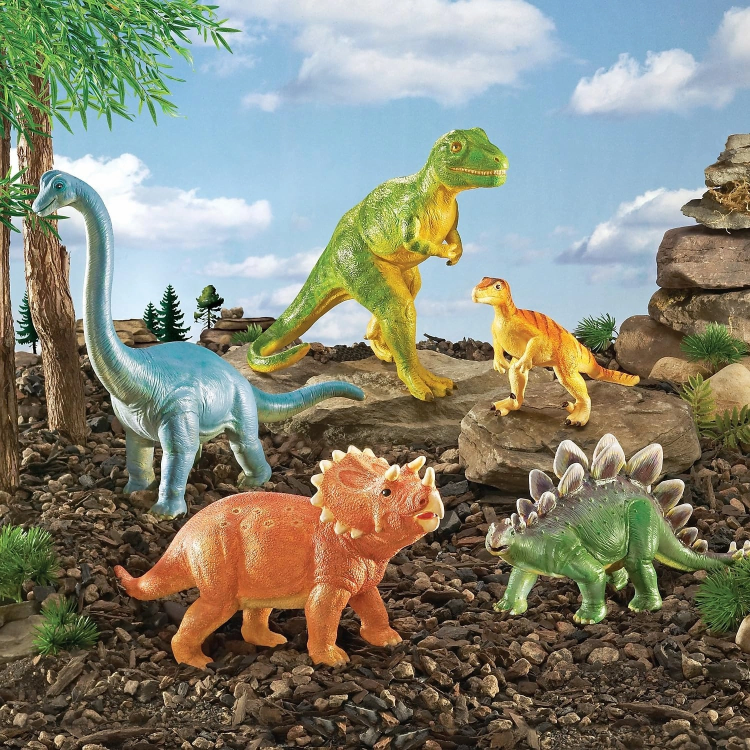 Learning Resources Jumbo Dinosaurs - Toddler Learning Toys, Dinosaurs Toys for Kids Ages 3 , Dinosaur Games