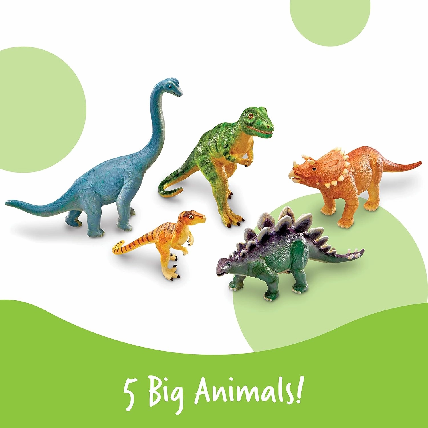 Learning Resources Jumbo Dinosaurs - Toddler Learning Toys, Dinosaurs Toys for Kids Ages 3 , Dinosaur Games